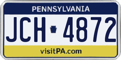 PA license plate JCH4872
