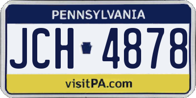 PA license plate JCH4878