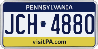 PA license plate JCH4880
