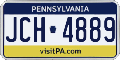 PA license plate JCH4889