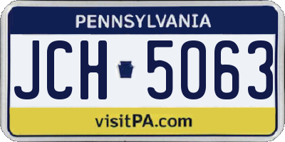 PA license plate JCH5063