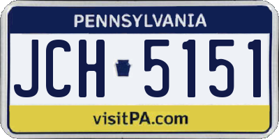 PA license plate JCH5151