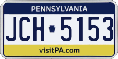 PA license plate JCH5153