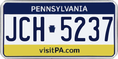 PA license plate JCH5237