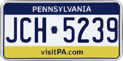 PA license plate JCH5239