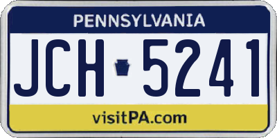 PA license plate JCH5241