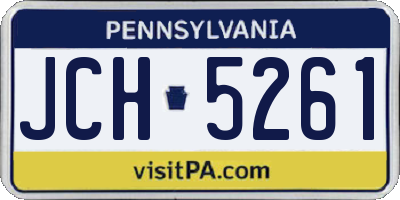 PA license plate JCH5261