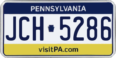 PA license plate JCH5286