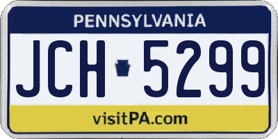 PA license plate JCH5299