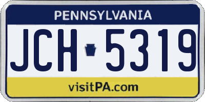 PA license plate JCH5319