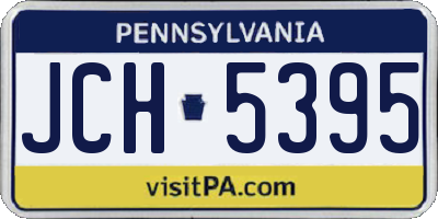 PA license plate JCH5395
