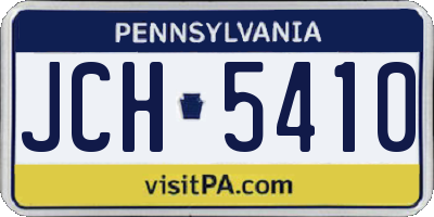 PA license plate JCH5410