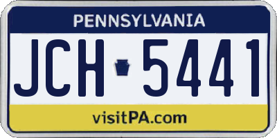 PA license plate JCH5441