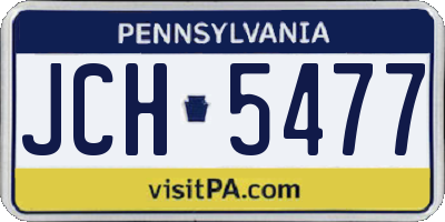 PA license plate JCH5477