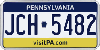 PA license plate JCH5482
