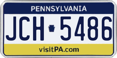 PA license plate JCH5486