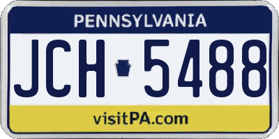 PA license plate JCH5488