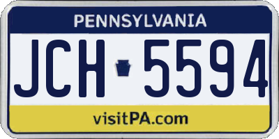 PA license plate JCH5594