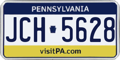 PA license plate JCH5628