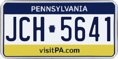 PA license plate JCH5641