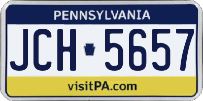 PA license plate JCH5657