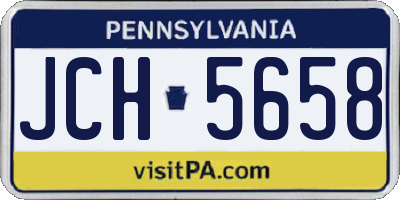 PA license plate JCH5658