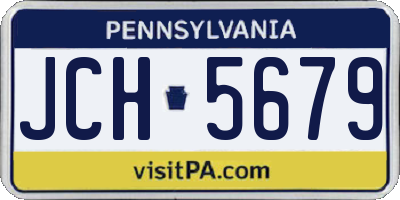 PA license plate JCH5679