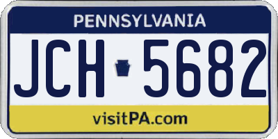 PA license plate JCH5682
