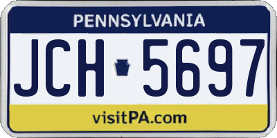PA license plate JCH5697
