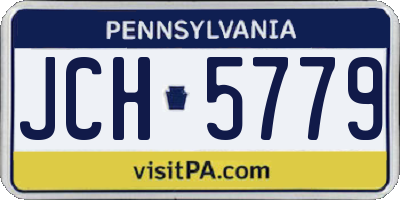 PA license plate JCH5779