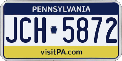 PA license plate JCH5872