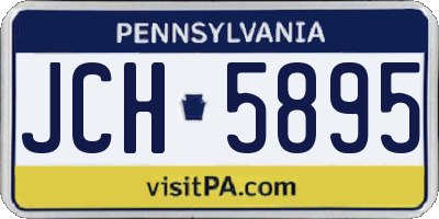 PA license plate JCH5895