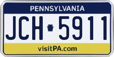 PA license plate JCH5911