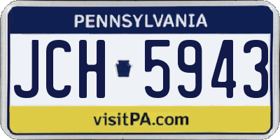 PA license plate JCH5943