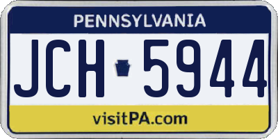 PA license plate JCH5944