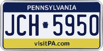 PA license plate JCH5950