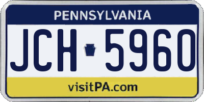 PA license plate JCH5960