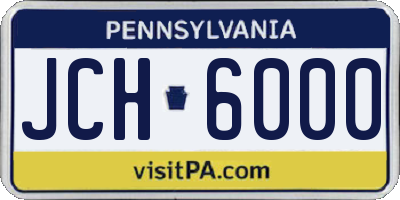 PA license plate JCH6000