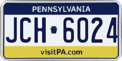 PA license plate JCH6024