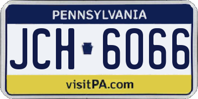 PA license plate JCH6066