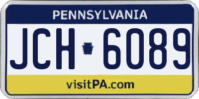 PA license plate JCH6089