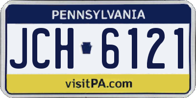 PA license plate JCH6121