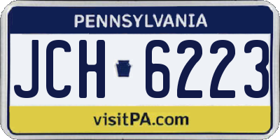PA license plate JCH6223