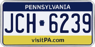 PA license plate JCH6239