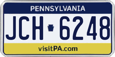PA license plate JCH6248