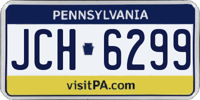 PA license plate JCH6299