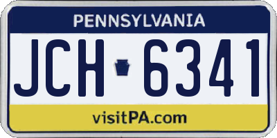 PA license plate JCH6341