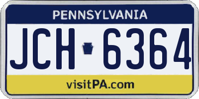 PA license plate JCH6364