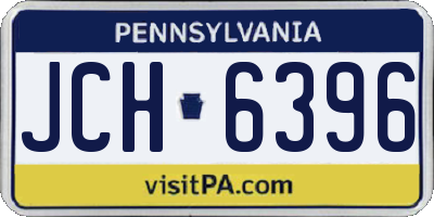 PA license plate JCH6396
