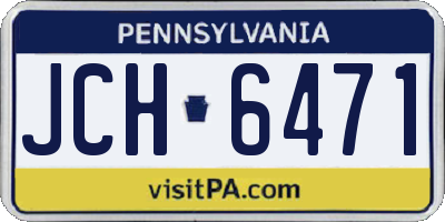 PA license plate JCH6471